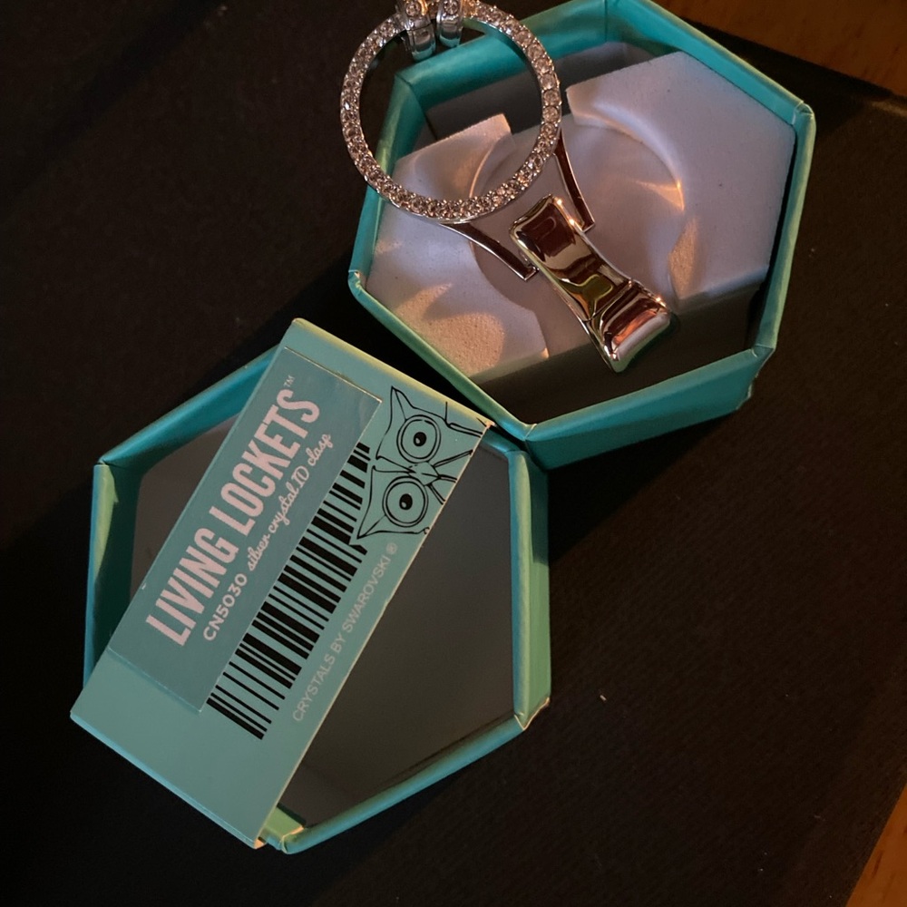 Origami Owl Silver Key Holder with Rhinestones